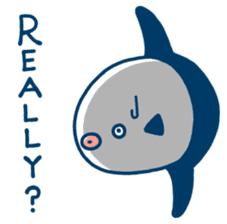Simple and cute Mola mola (English Ver.) sticker #7637199