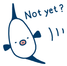 Simple and cute Mola mola (English Ver.) sticker #7637202