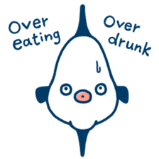 Simple and cute Mola mola (English Ver.) sticker #7637218