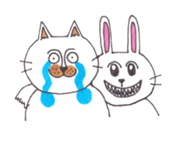 Neko Taro and Usa Goro sticker #7637506