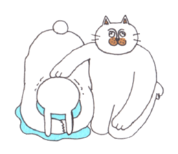 Neko Taro and Usa Goro sticker #7637518