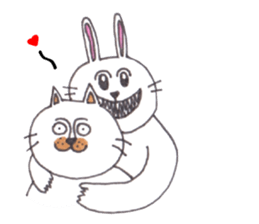 Neko Taro and Usa Goro sticker #7637536