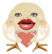 Chick of the big mouth English version sticker #7638261