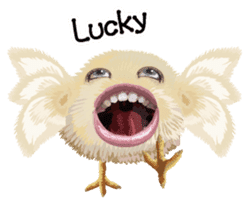 Chick of the big mouth English version sticker #7638265