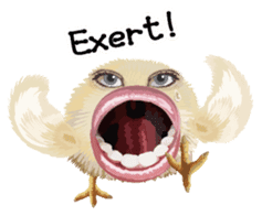 Chick of the big mouth English version sticker #7638276