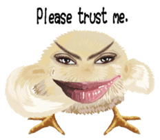 Chick of the big mouth English version sticker #7638277