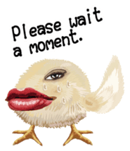 Chick of the big mouth English version sticker #7638278