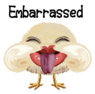 Chick of the big mouth English version sticker #7638281