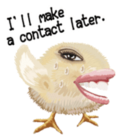 Chick of the big mouth English version sticker #7638298