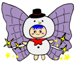 Christmas fairy  snowboy sticker #7639207