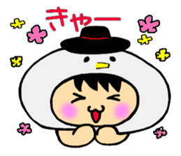 Christmas fairy  snowboy sticker #7639212