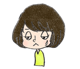 Various expression of girl stickers! sticker #7639235