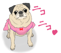 Pug dog Sticker vol.2 sticker #7639780