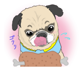 Pug dog Sticker vol.2 sticker #7639786