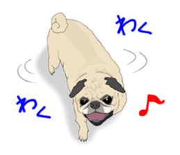 Pug dog Sticker vol.2 sticker #7639796
