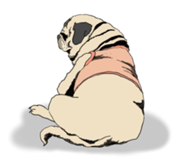 Pug dog Sticker vol.2 sticker #7639798