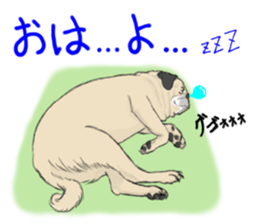 Pug dog Sticker vol.2 sticker #7639803