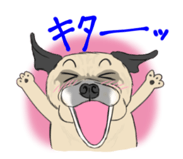 Pug dog Sticker vol.2 sticker #7639811