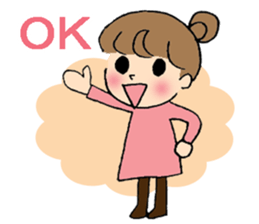 Okayama dialect with a cute girl sticker #7641383