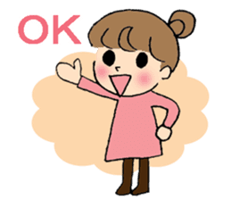 Okayama dialect with a cute girl sticker #7641383