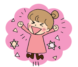 Okayama dialect with a cute girl sticker #7641389