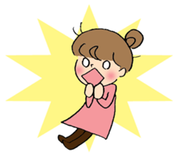 Okayama dialect with a cute girl sticker #7641390