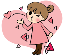 Okayama dialect with a cute girl sticker #7641419