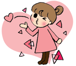 Okayama dialect with a cute girl sticker #7641419