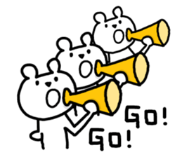 Polar bear love volleyball 3 sticker #7641622