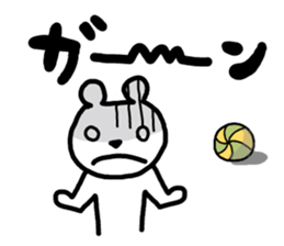 Polar bear love volleyball 3 sticker #7641628