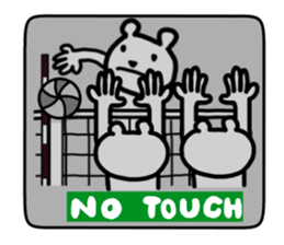 Polar bear love volleyball 3 sticker #7641631