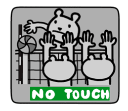 Polar bear love volleyball 3 sticker #7641631