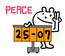 Polar bear love volleyball 3 sticker #7641637