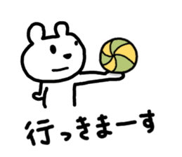 Polar bear love volleyball 3 sticker #7641648