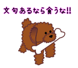 cynical toy poodle sticker #7642155