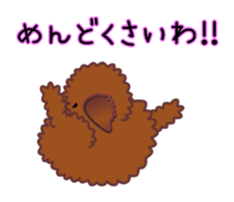 cynical toy poodle sticker #7642165