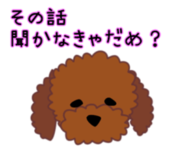 cynical toy poodle sticker #7642173