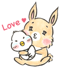 Peachy Bunny by isasun sticker #7643101