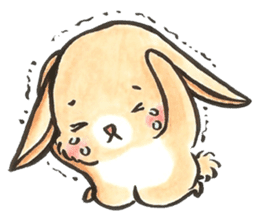 Peachy Bunny by isasun sticker #7643107