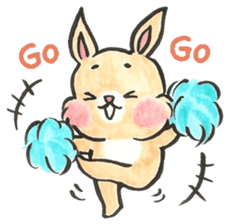 Peachy Bunny by isasun sticker #7643109