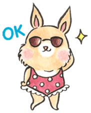 Peachy Bunny by isasun sticker #7643110