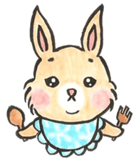 Peachy Bunny by isasun sticker #7643116