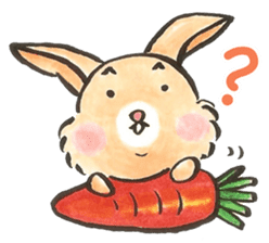 Peachy Bunny by isasun sticker #7643118