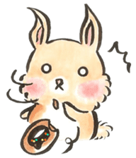 Peachy Bunny by isasun sticker #7643119