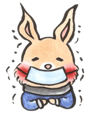 Peachy Bunny by isasun sticker #7643121
