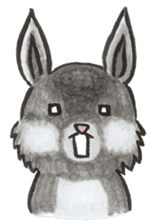 Peachy Bunny by isasun sticker #7643122