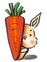 Peachy Bunny by isasun sticker #7643123