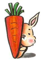 Peachy Bunny by isasun sticker #7643123