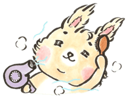 Peachy Bunny by isasun sticker #7643134
