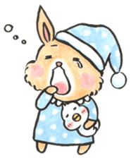 Peachy Bunny by isasun sticker #7643137